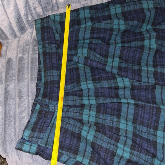 Plaid Blue and Green Women's Skirt - Picture 4 of 11